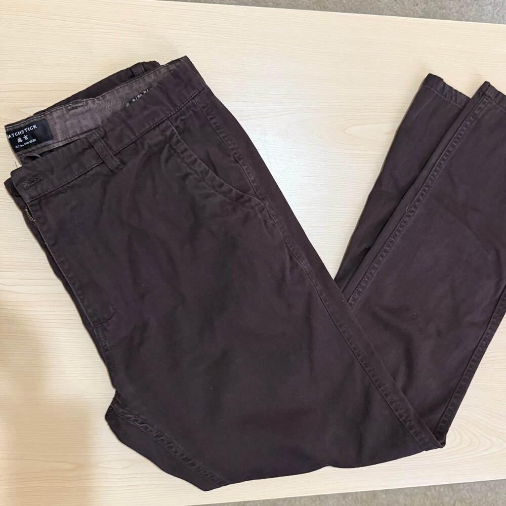 Dark Brown Matchstick Pants (Size 32/33 Waist)